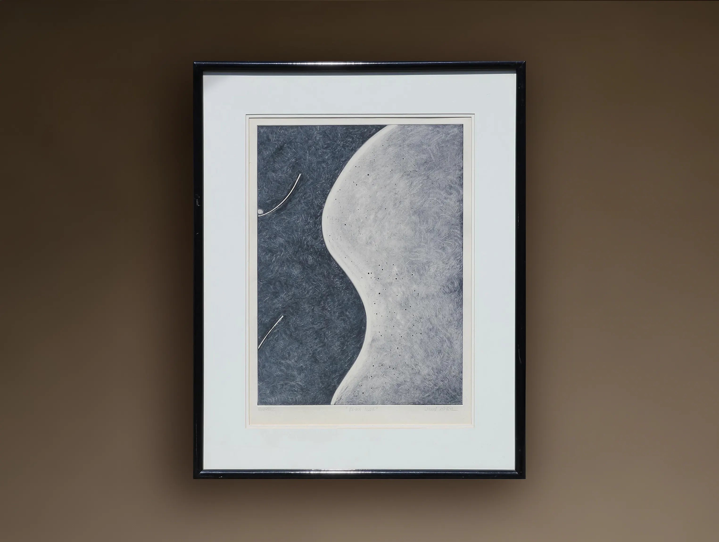 "Black Nude" Monotype Print