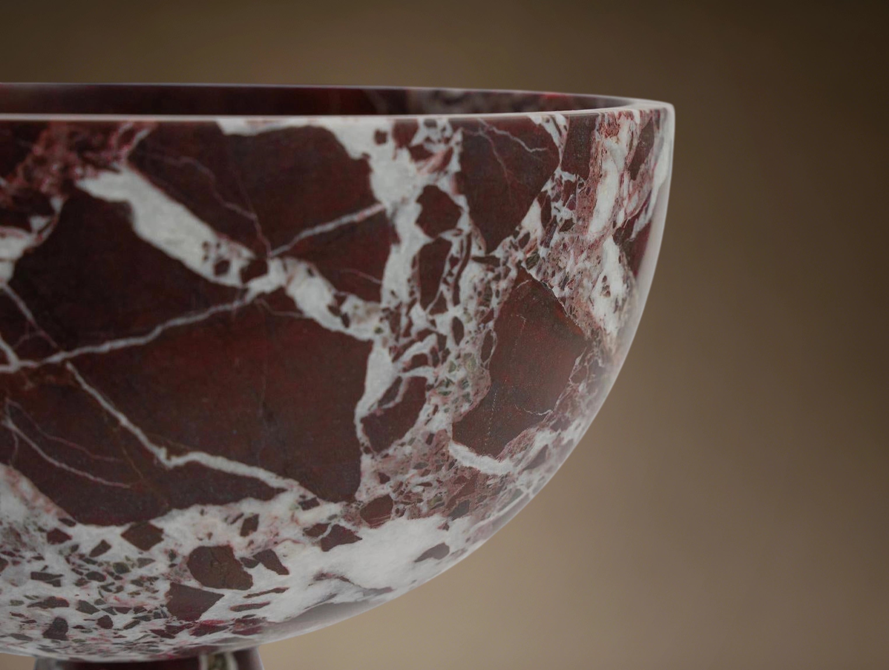 Dunos Marble Pedestal Bowl