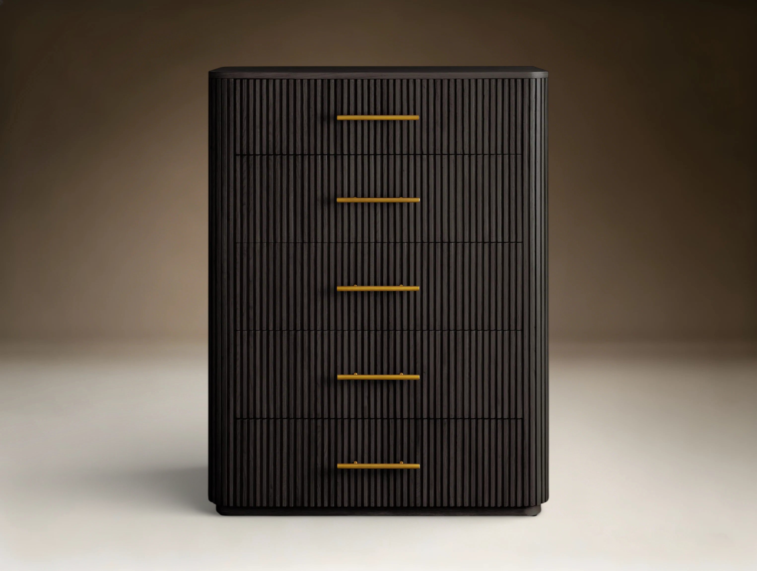 Finnigen Wood Five-Drawer Dresser