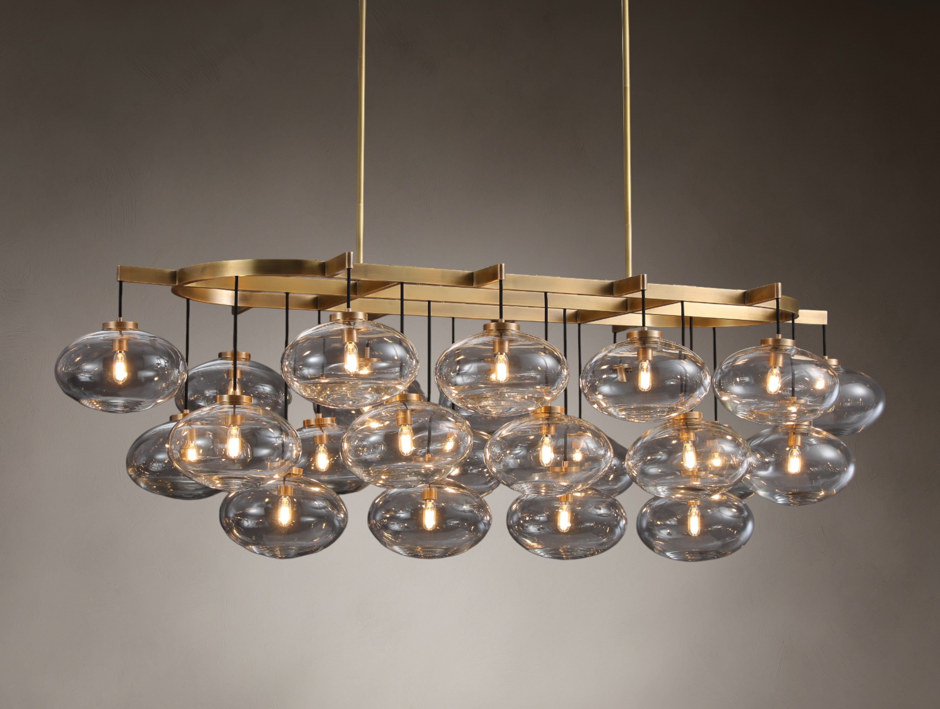 Cabretta Clear Glass Linear Chandelier